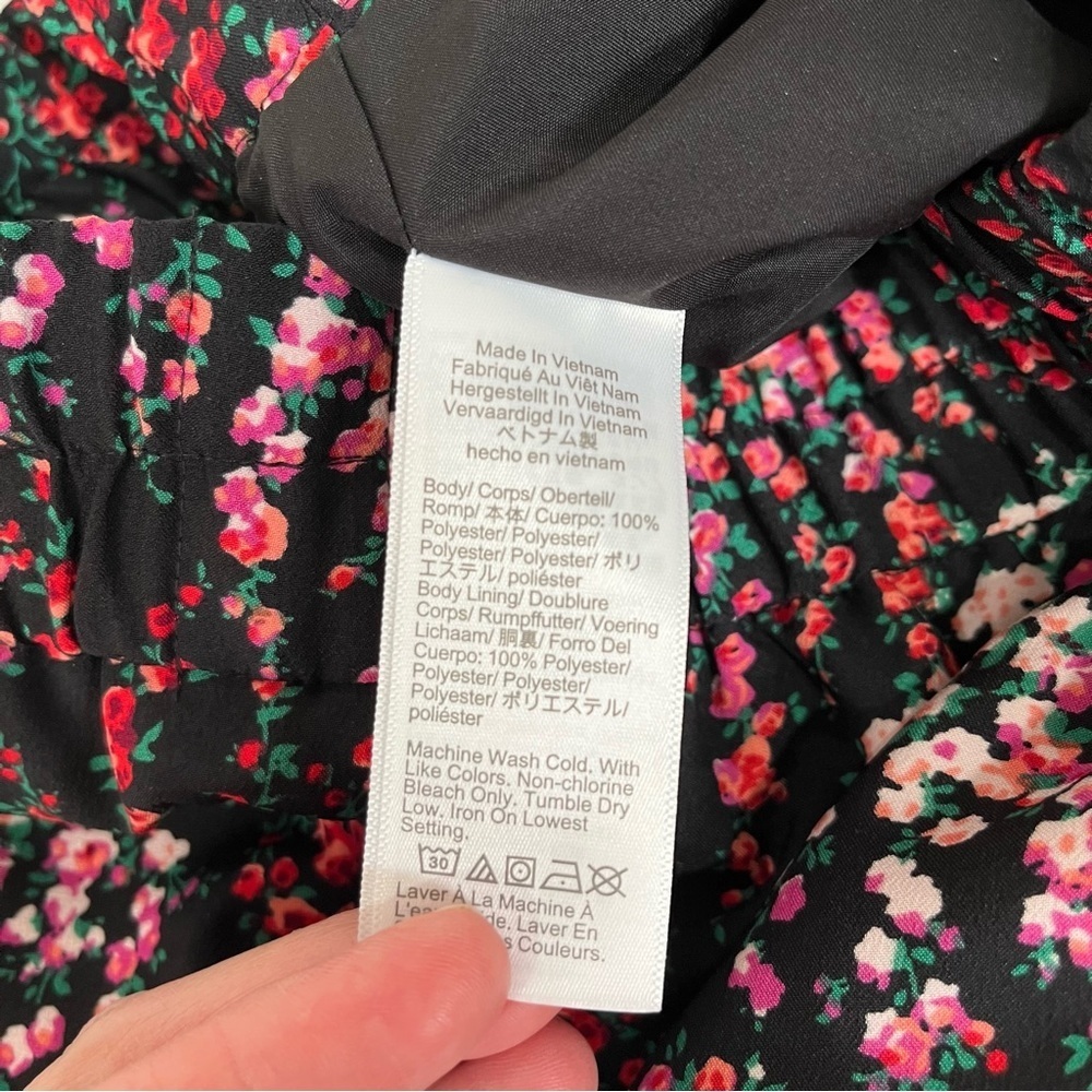 J.Crew BA844 Pull-On Pencil Skirt Pockets Black Pink Floral Small - Picture 8 of 9